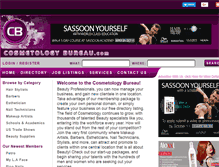 Tablet Screenshot of cosmetologybureau.com